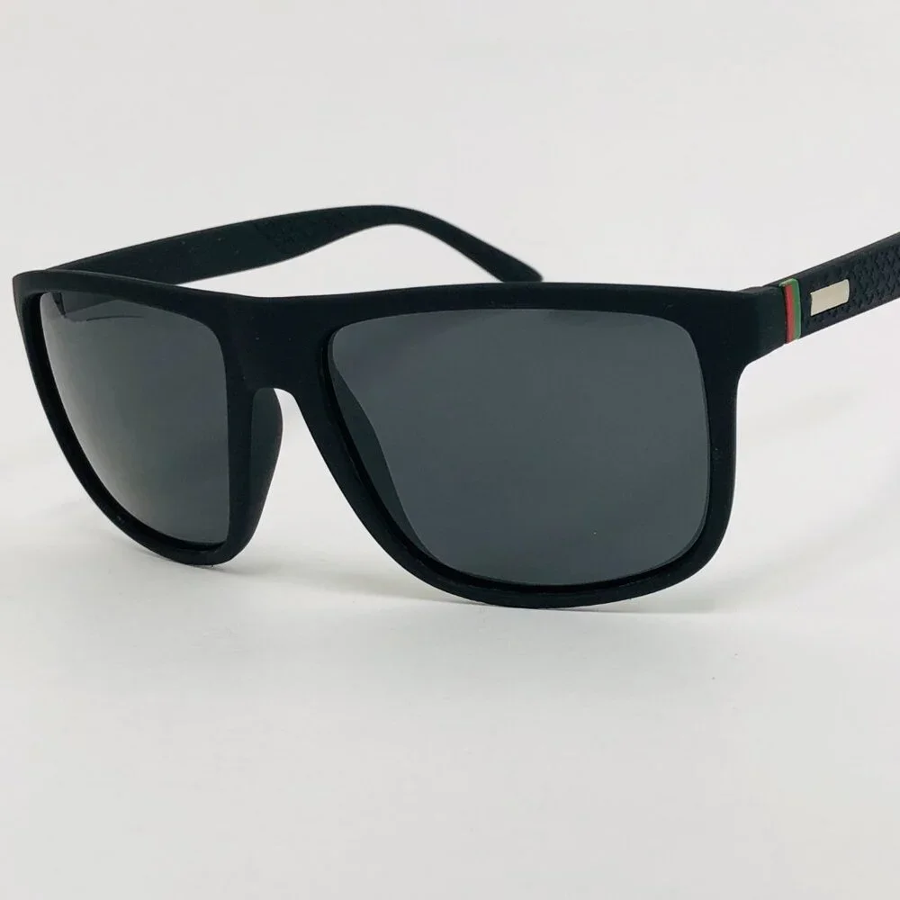Men‎ Sports Sunglasses Polarized Retro Black Lens Outdoor Driving Light Weight